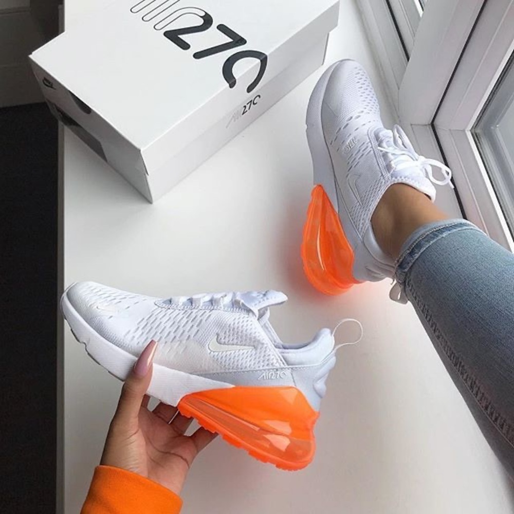 Nike Air Max 270 - White / Total Orange